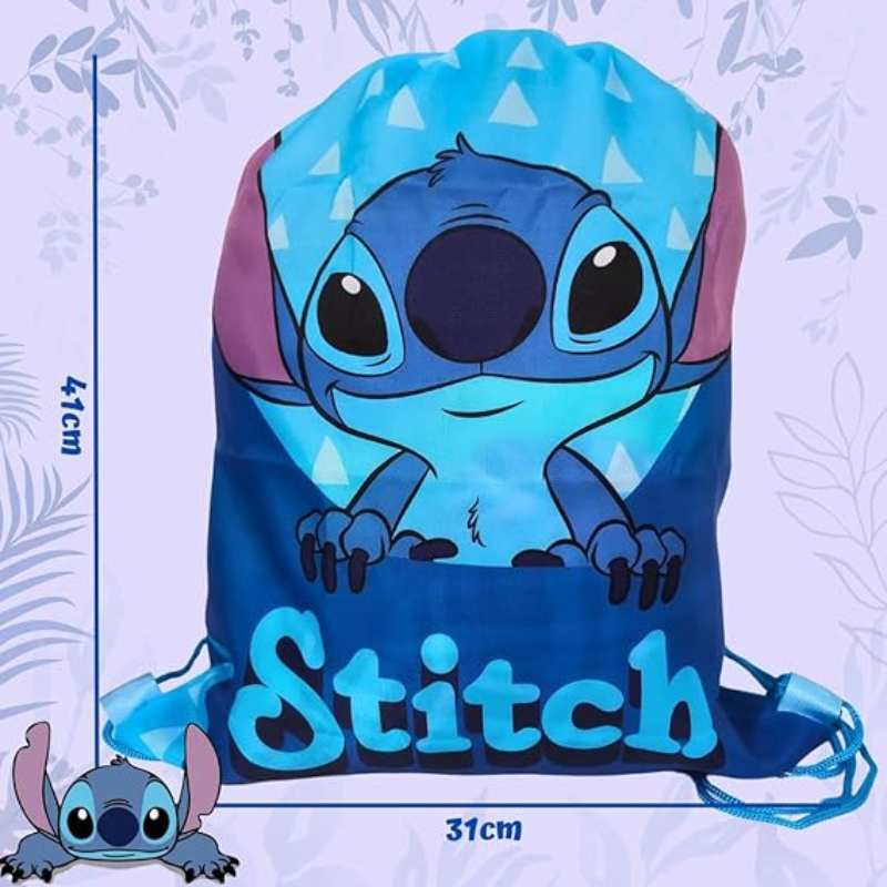 Garrafa Squeeze 450ml com Mochila Stitch