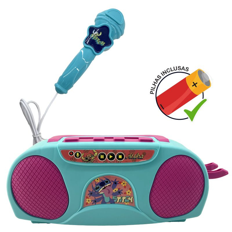 Boombox Karaokê Disney Stitch