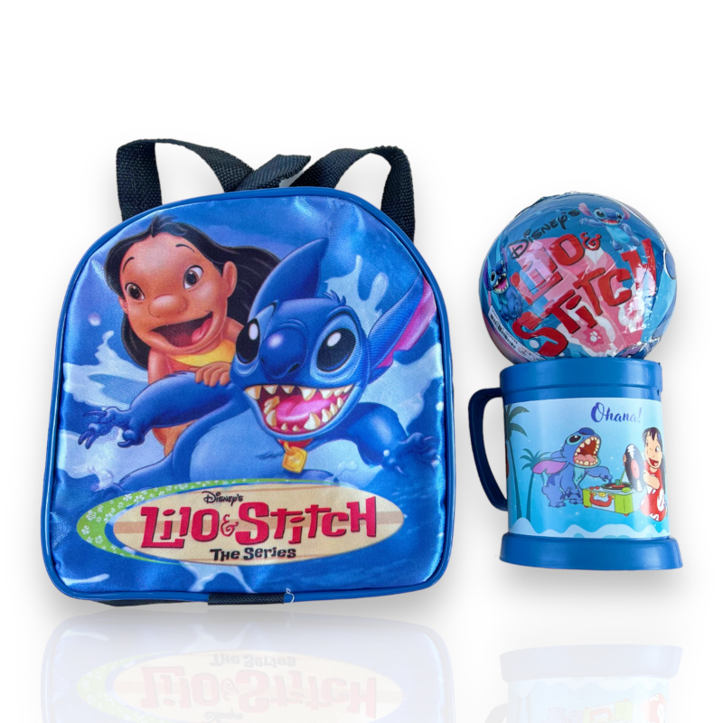 Kit Lancheira e Bola Surpresa Infantil Lilo e Stitch